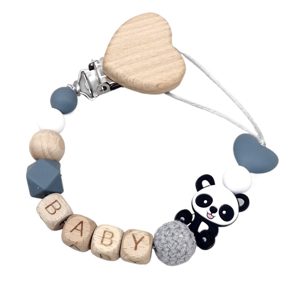 Baby Products 2 Years - Wooden Personalized Baby Pacifier Chain Cute