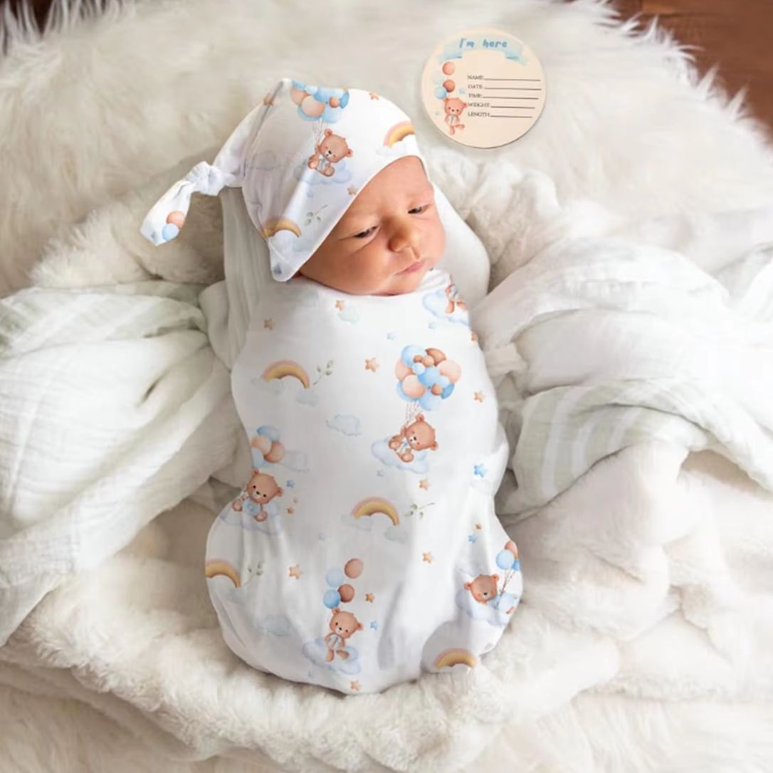 Baby Swaddle Blanket - Ylsteed Baby Swaddle Blanket and Headband