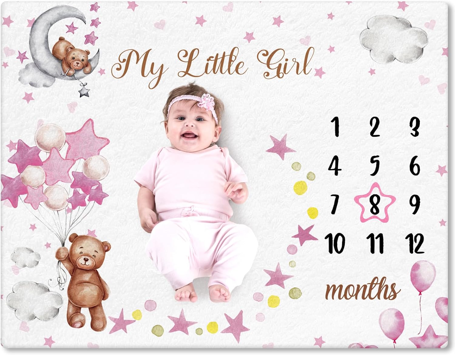 VIKAMA Monthly Baby Growth Mil - Baby Swaddle Blanket 评论和价格