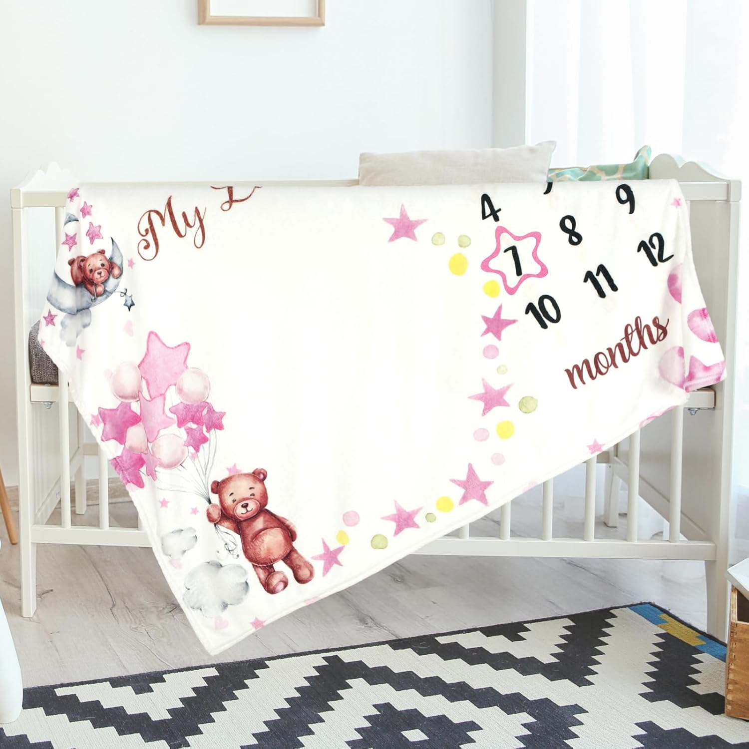VIKAMA Monthly Baby Growth Mil - Baby Swaddle Blanket 评论和价格
