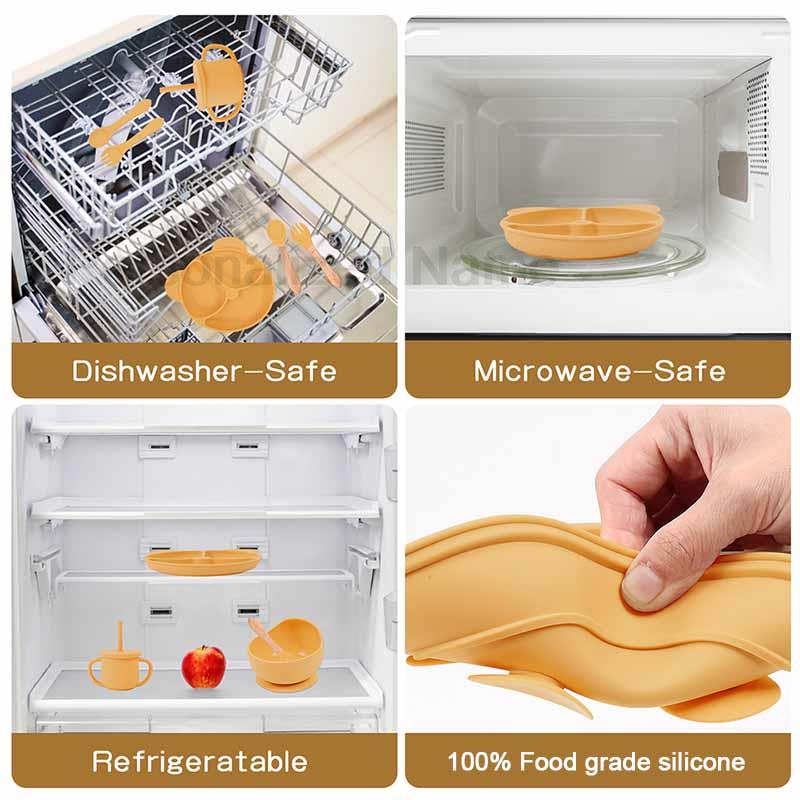 Baby Feeding Plate Sets Suctio - Baby Led Weaning Set 评论和价格
