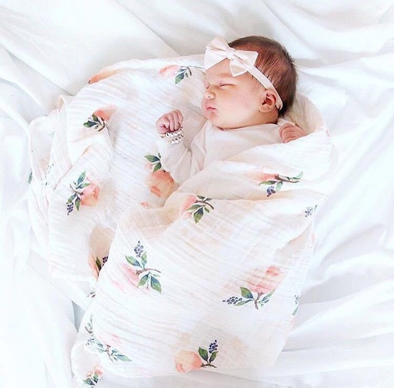 Rose 120x120cm 70% Bamboo 30%  - Baby Swaddle Blanket 评论和价格