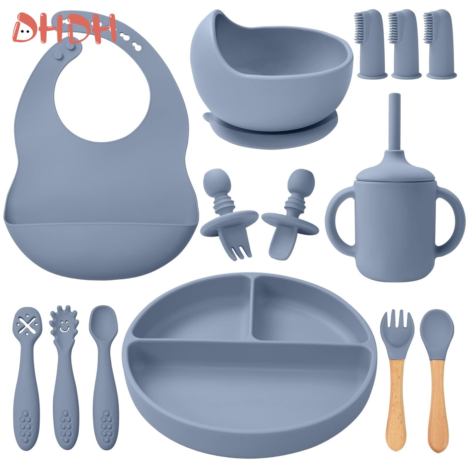 Silicone Baby Feeding Set Tabl - Baby Led Weaning Set 评论和价格