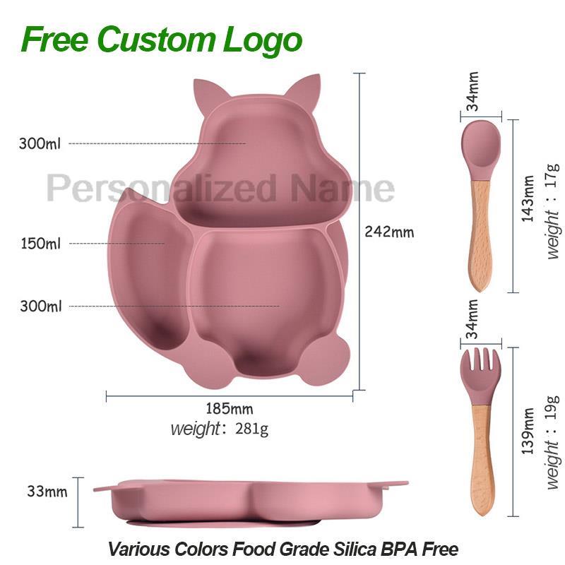 Baby Silicone Sucker Bowl Plat - Baby Led Weaning Set 评论和价格
