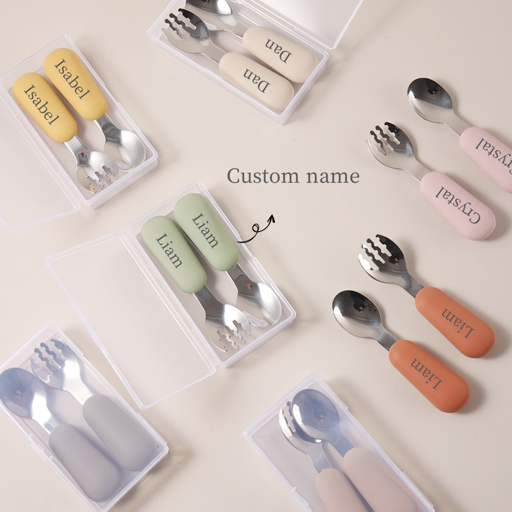 Personalized Baby Spoons and F - Baby Led Weaning Set 评论和价格