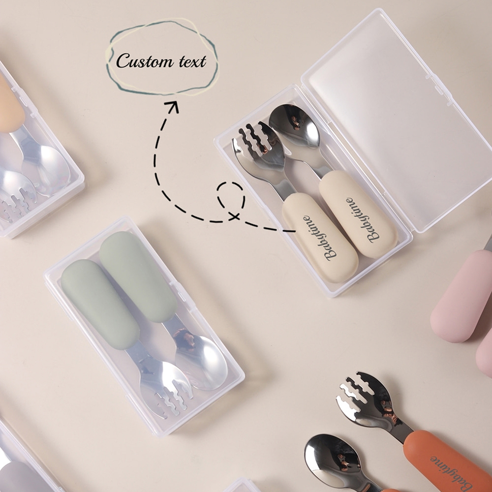 Personalized Baby Spoons and F - Baby Led Weaning Set 评论和价格