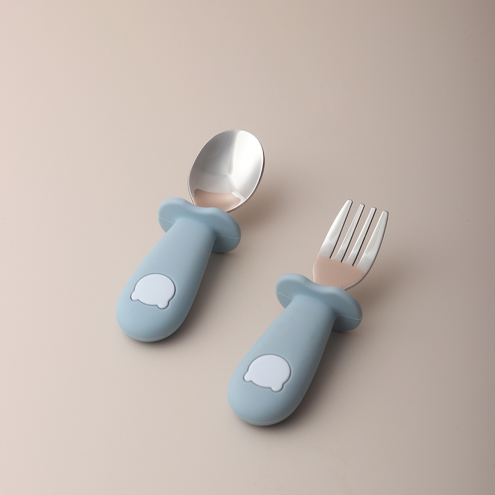 Baby Panda Shape Silicone Spoo - Baby Led Weaning Set 评论和价格