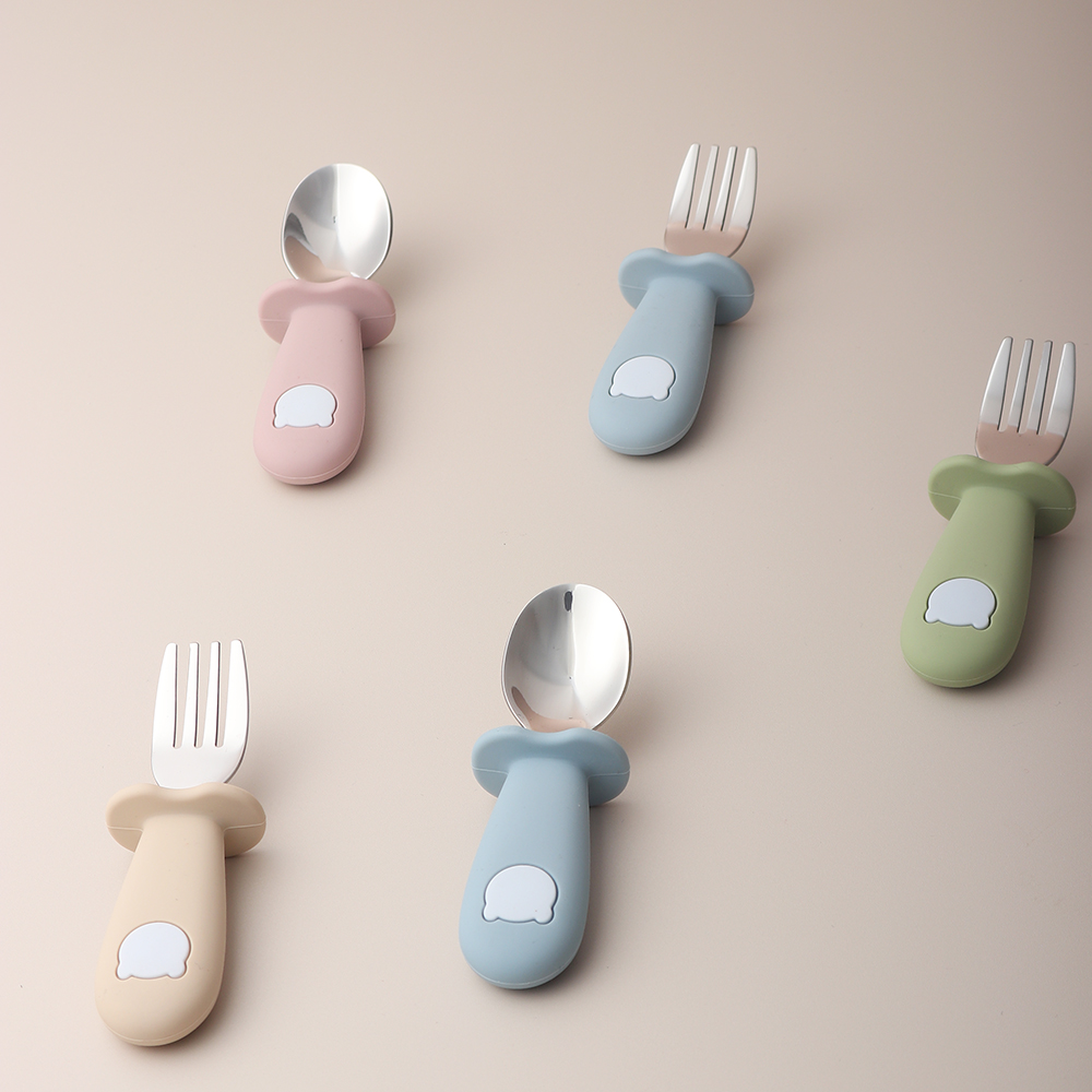 Baby Panda Shape Silicone Spoo - Baby Led Weaning Set 评论和价格