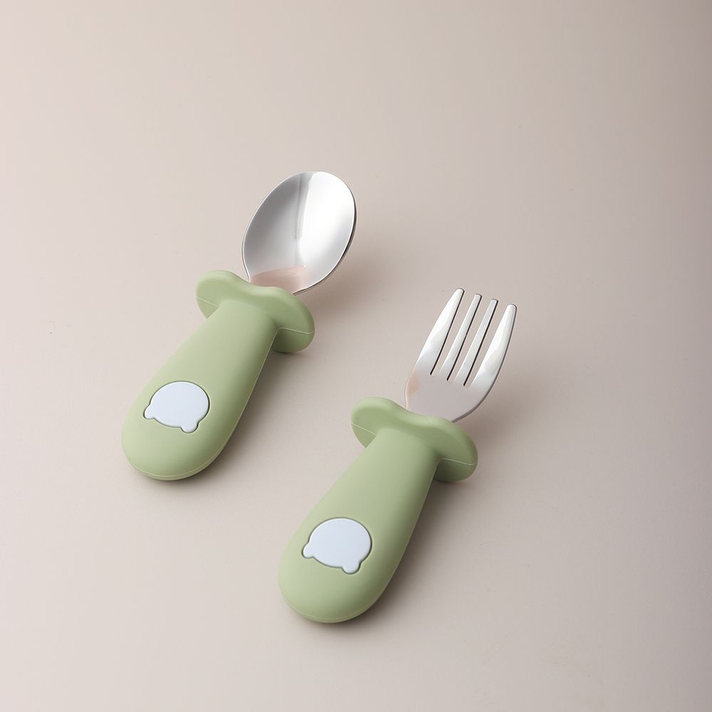 Baby Panda Shape Silicone Spoo - Baby Led Weaning Set 评论和价格