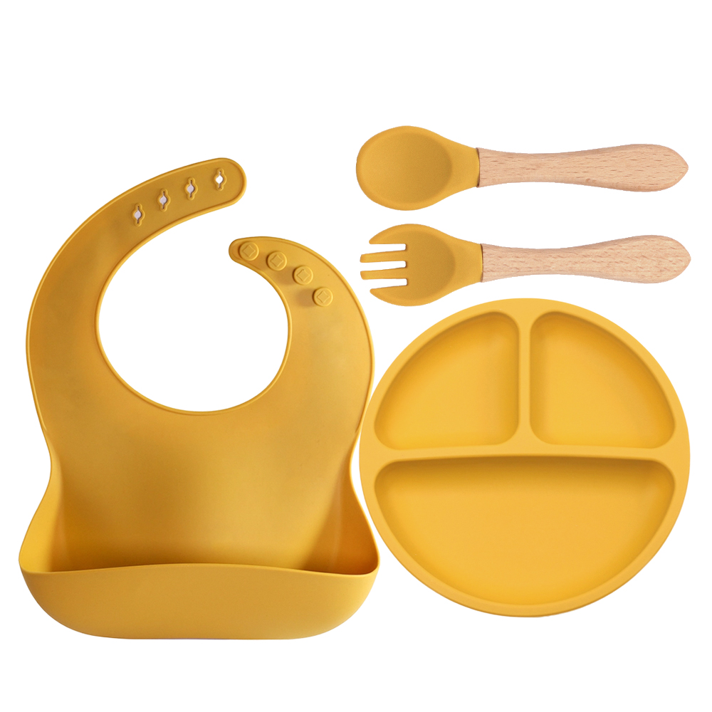 4 PCS Silicone Baby Feeding Se - Baby Led Weaning Set 评论和价格