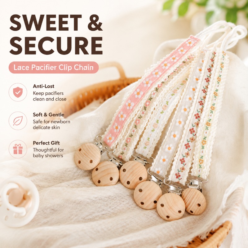 Lace Pacifier Clip Chain for N - Baby Products 2 Years 评论和价格